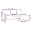 Vidaxl 3-Seater Sofa with Footstool, Dark Grey, 180 Cm, Fabric