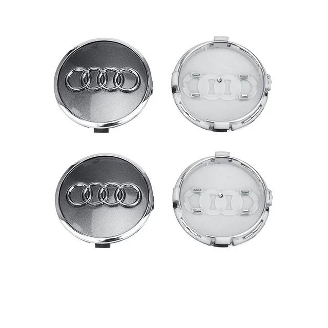 61mm for Audi A3 A4 A5 A6 A7 A8 S4 S6 Q5 Q7 Covers Badge Accessories Wheel Cap Label 4pcs Wheel Center Cap Emblem Hub