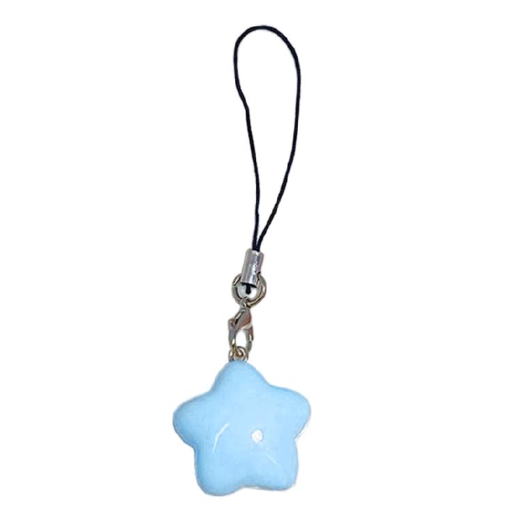 

Y2K Cute Star Charm Moblie Phone Chain 3D Five-pointed Star Phone Lanyard Strap Hanging Cord Decors Accessories Gift