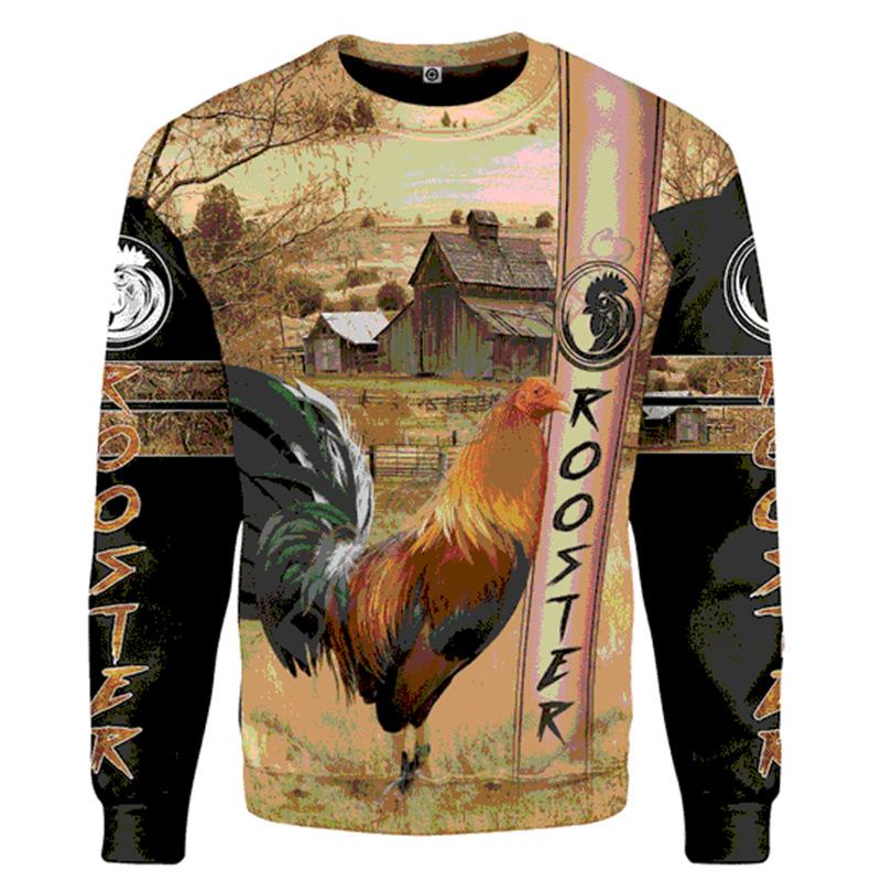 Frühlings Herren Langarm Oberteil Stil Modisches 3D Digital Tattoo Gedrucktes Sweatshirt
