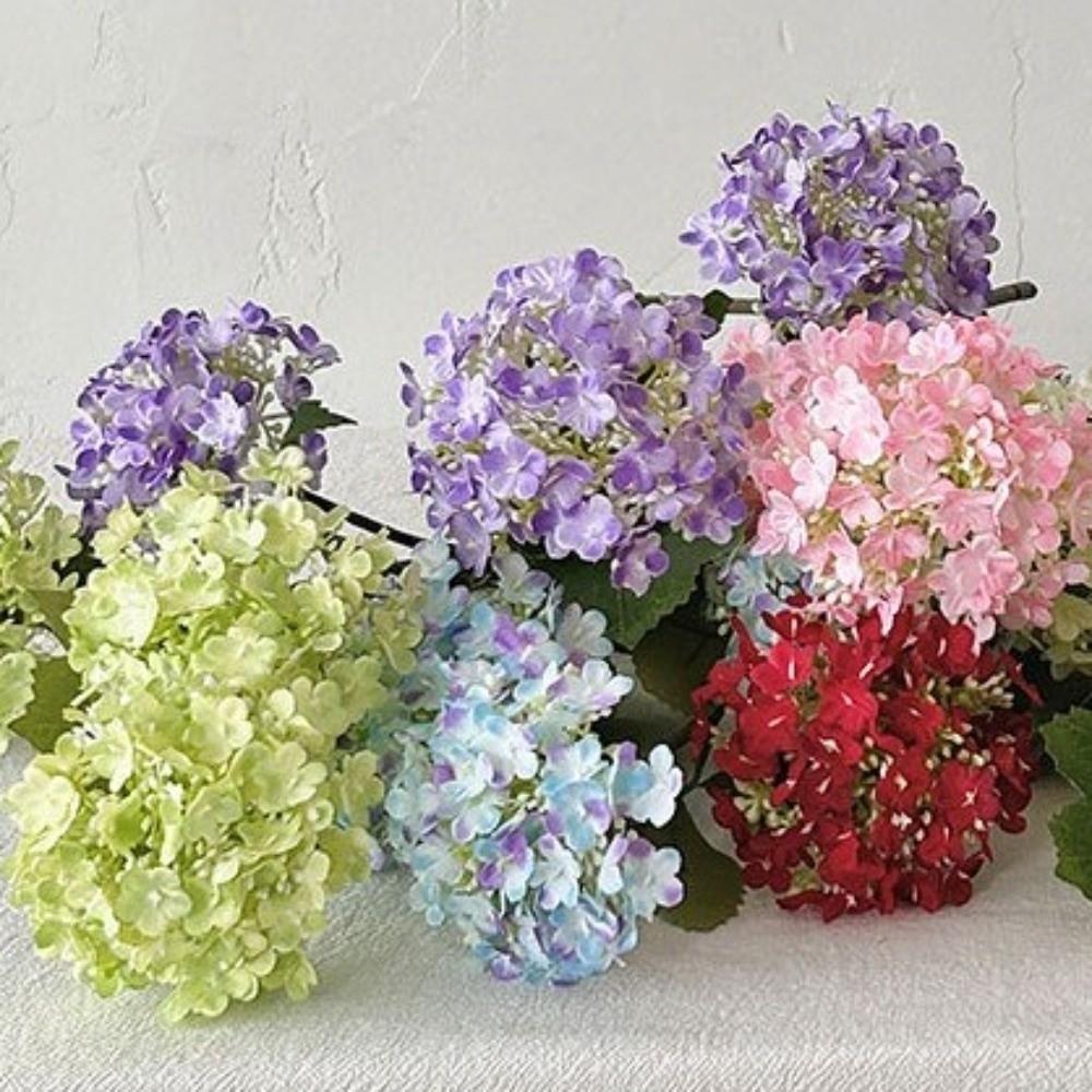 77cm Artificial Hydrangea Flowers Real Touch Fake Plants  Living Room Display