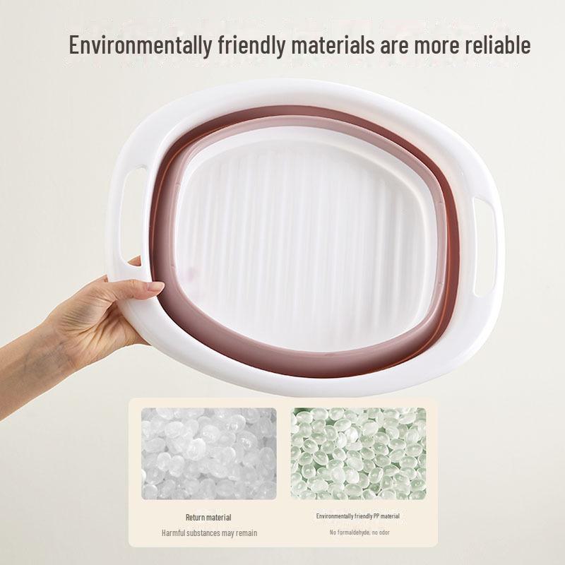 Lavoar portabil din silicon pliabil: Spălătorie extinsă și baie pentru picioare pentru cămine, acasă și călătorii