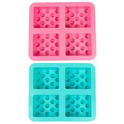Silicone Soap Molds for Soap Making Rectangle 4 Cavity Epoxy Resin Mold for Adult and Kids Easy To Clean Soap Mold Craft
