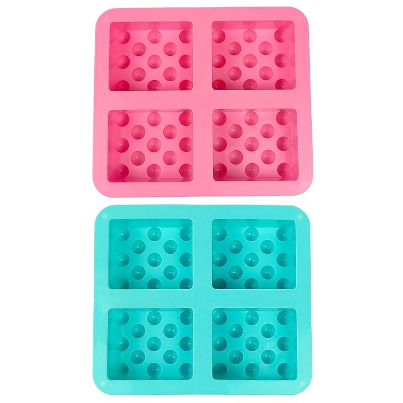 Silicone Soap Molds for Soap Making Rectangle 4 Cavity Epoxy Resin Mold for Adult and Kids Easy to Clean Soap Mold Craft