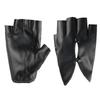 PU Leather Half Finger Gloves Button Hole Leather Gloves Stylish Women Leather Gloves  Performance
