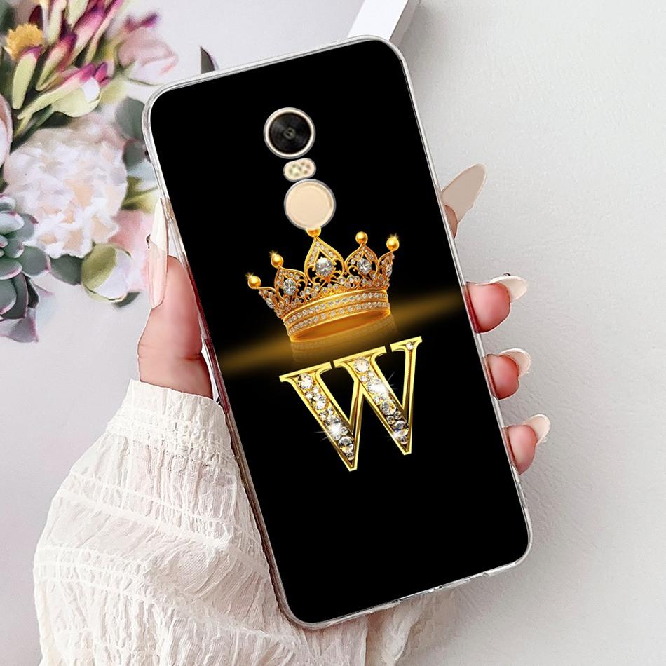 For Xiaomi Redmi Note 4X (Note 4 Gobal ) Fashion Crown Letter Phone Case For Redmi Note4X Note4 Global Soft Silicone TPU Cases