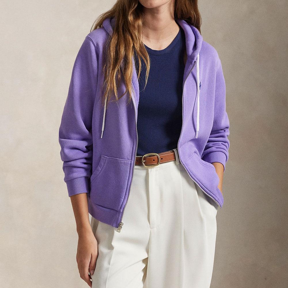 Polo Ralph Lauren Loose Fleece Full-Zip Hoodie Women Hoodies Blue Purple WMPOKNINFB20767-510