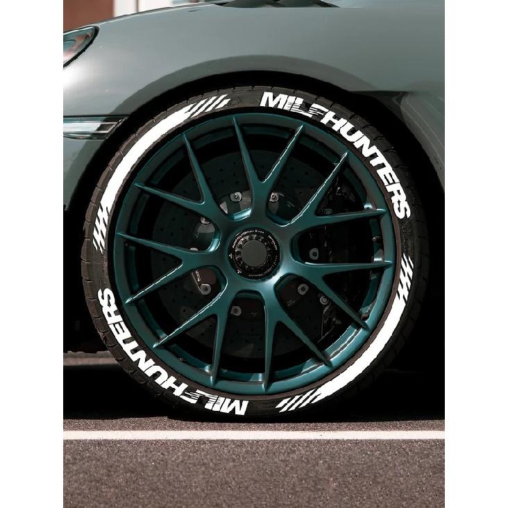 MILFHUNTERS 3D Tire Letter Decals PVC Waterproof Funny Racing Wheel Stickers Car Accessories