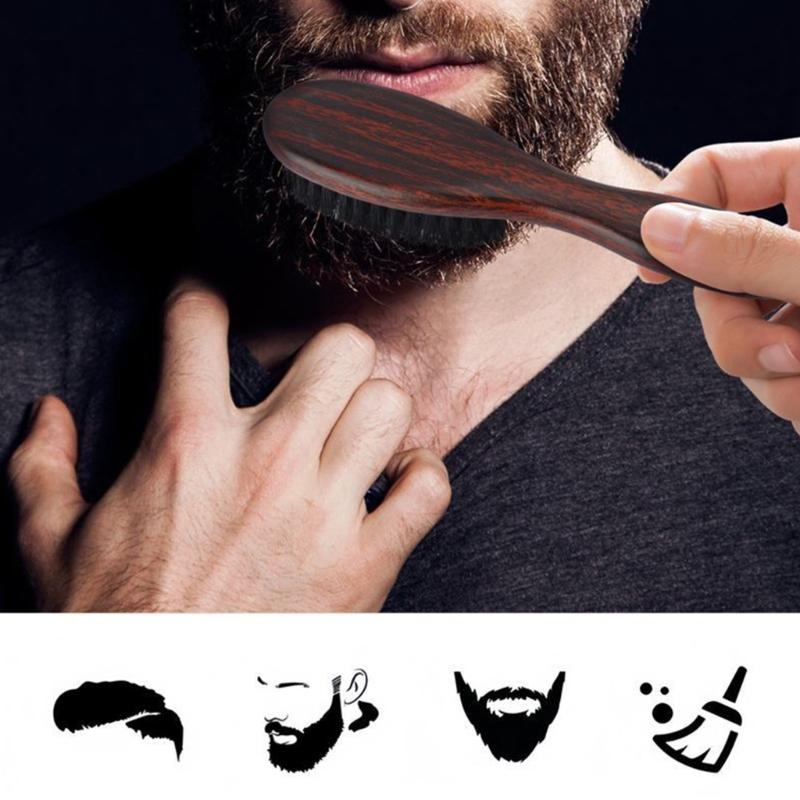 Natural Wood Hair Brush For Sensitive Scalp Gentle Voluminous Hair Anti Static Portable