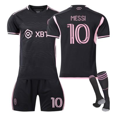 2023-24 Inter Miami Away#10 MESSI Sport Training Jersey Set with Socks Teens Kids Adults Custome Name Football Kits