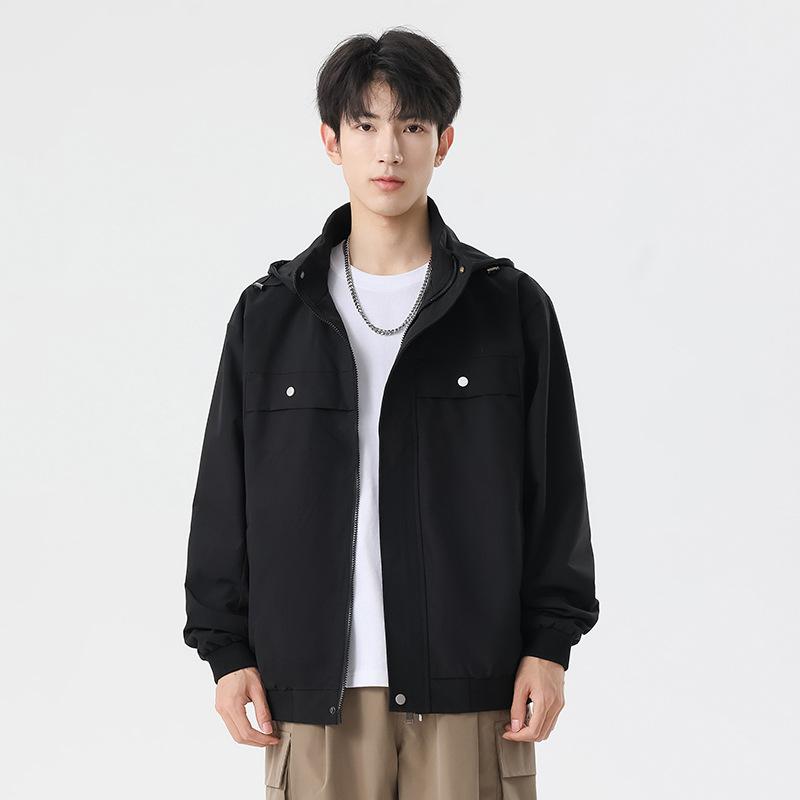 Spring and Autumn Jacket Boys Fat Teen Clothes Loose Casual Jacket Men