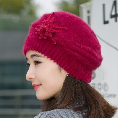 Women's Autumn and Winter Knitted Warm Hat Youth Spring Solid Color Simple Beret Cap