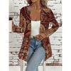 2026 Casual Open Front Cardigan Mid-Length Coat 3D Pumpkin Ghost Print