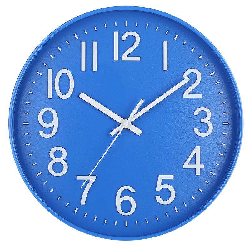 12 Inch 30CM Silent Wall Clock, Creative and Fashionable, Three-dimensional Digital Minimalist Clock for Home Living Room