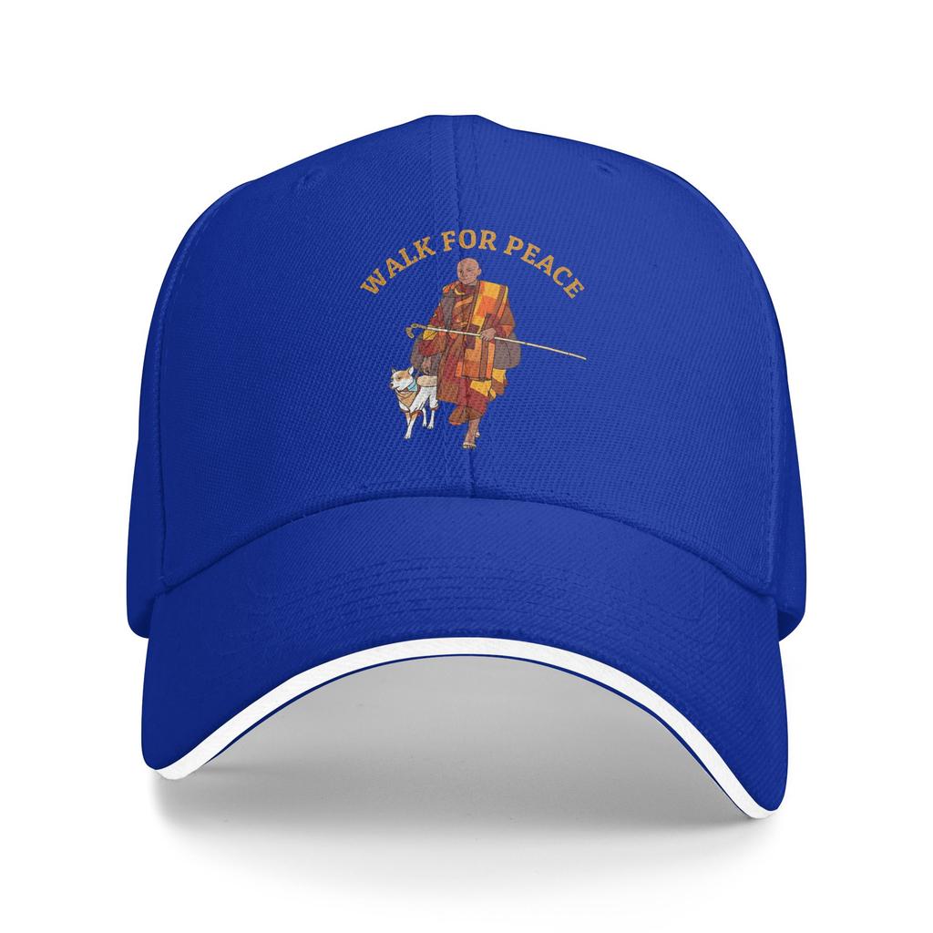 Walk for Peace Monks with Aloka Dog Golf Cap Accessories Vintage Sun Cap For Unisex Golf Headewear Adjustable