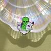 Collectible Alien Newspaper Reader Pin Alien Badge Pin Alloy Material for Daily