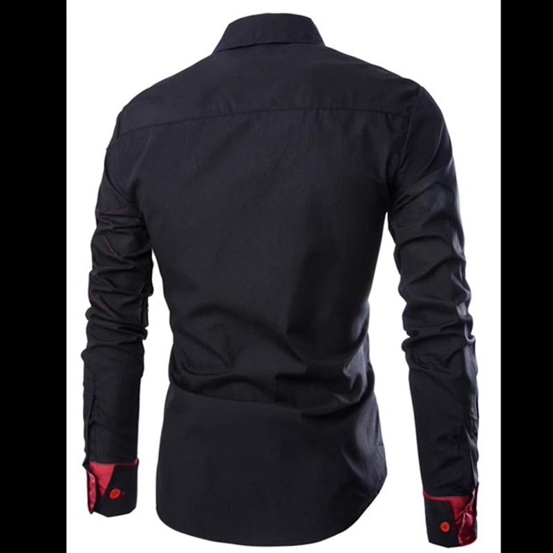 Spring and Autumn Fashion Men's Long Sleeved Shirt, Casual Checkered Printed Shirt