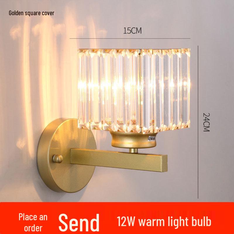 Modern American Crystal Wall Lamp - Bedside, Living Room, Hallway Decorative Light Fixture