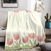 Trendy Flowers And Animals Throw Lightweight 240G Flannel Blanket Soft Skin-Friendly For Summer Cooling