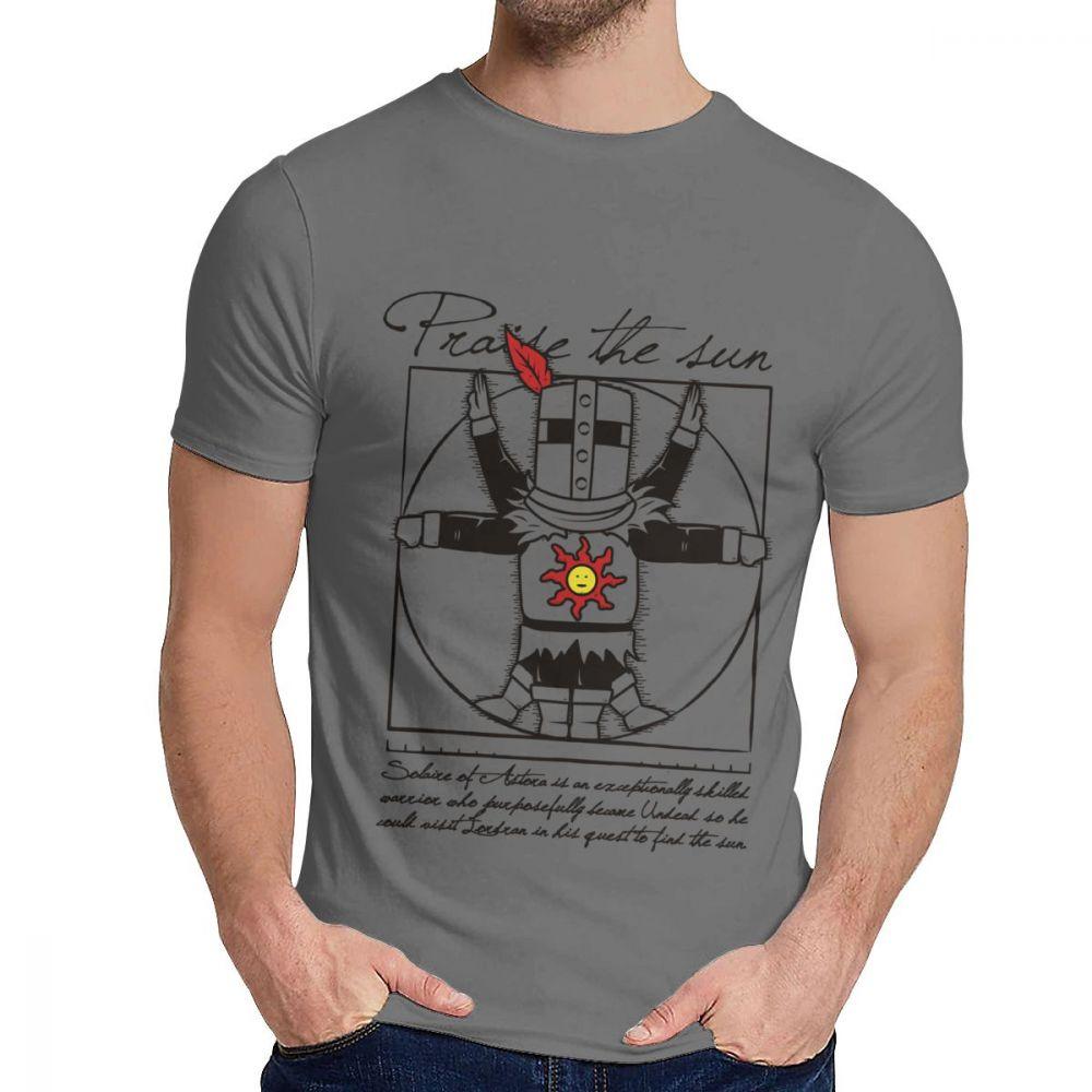 Pure Cotton The Sun Dark Short Sleeve Unisex Vintage Leisure O Neck Top Tee