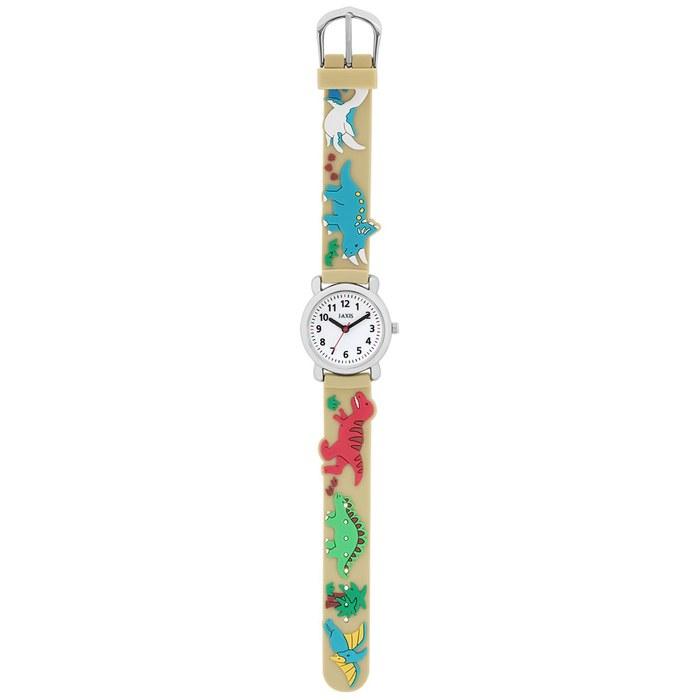 J-AXIS Kids Watch Dinosaur Analog Boy Child Commute TCL78 Beige
