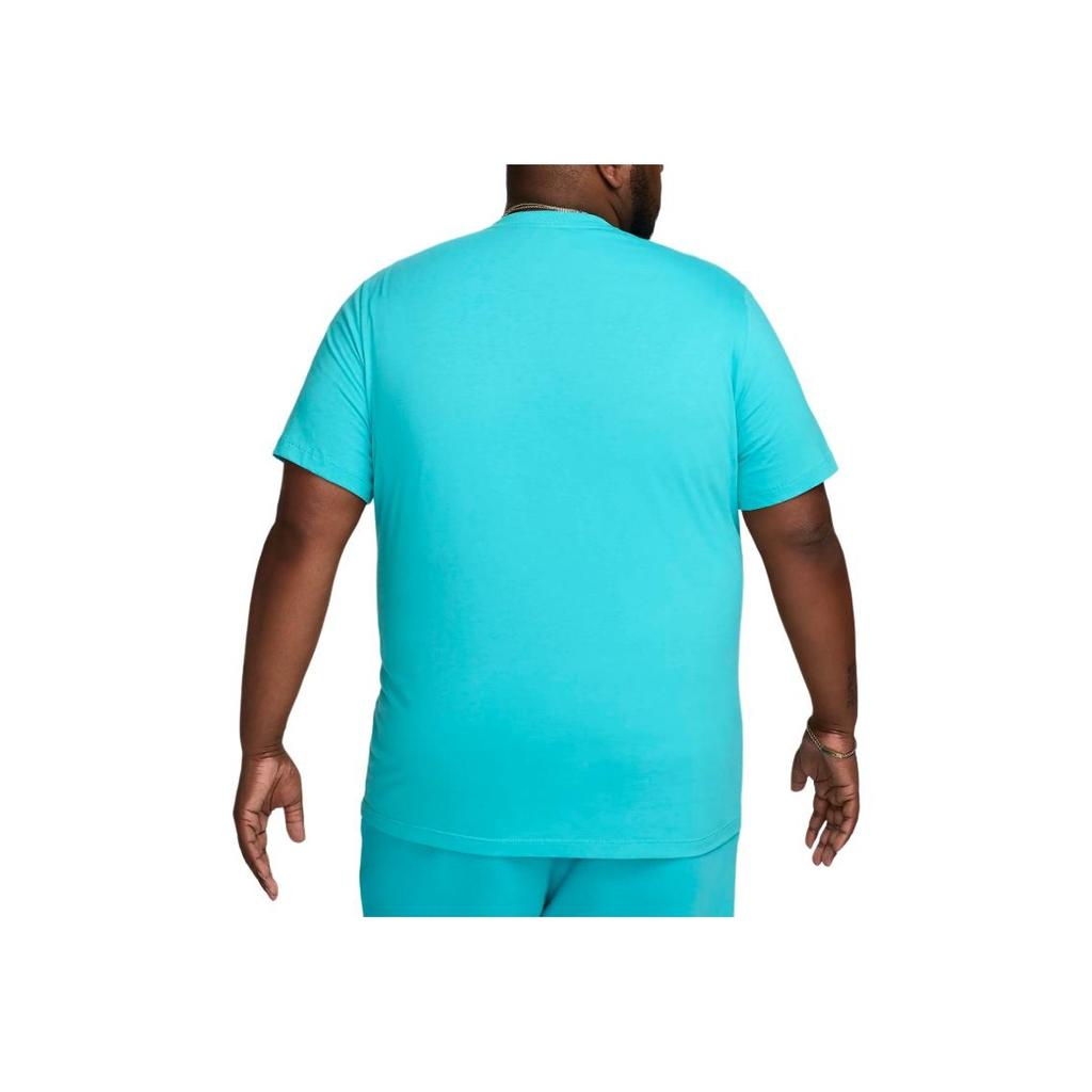 Nike Sportswear Logo Print Comfortable Versatile Crew Neck Short Sleeve T-Shirt Men Tops Blue FZ9996-345