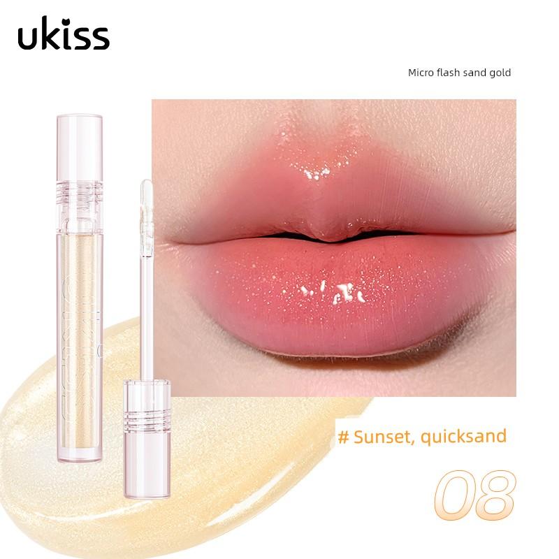 Ukiss Lip Glaze Transparent Lip Oil Glassy Mirror-Like Glossy Moisturizing Lipstick Lip Gloss Lip Balm Lip Color Lip Honey