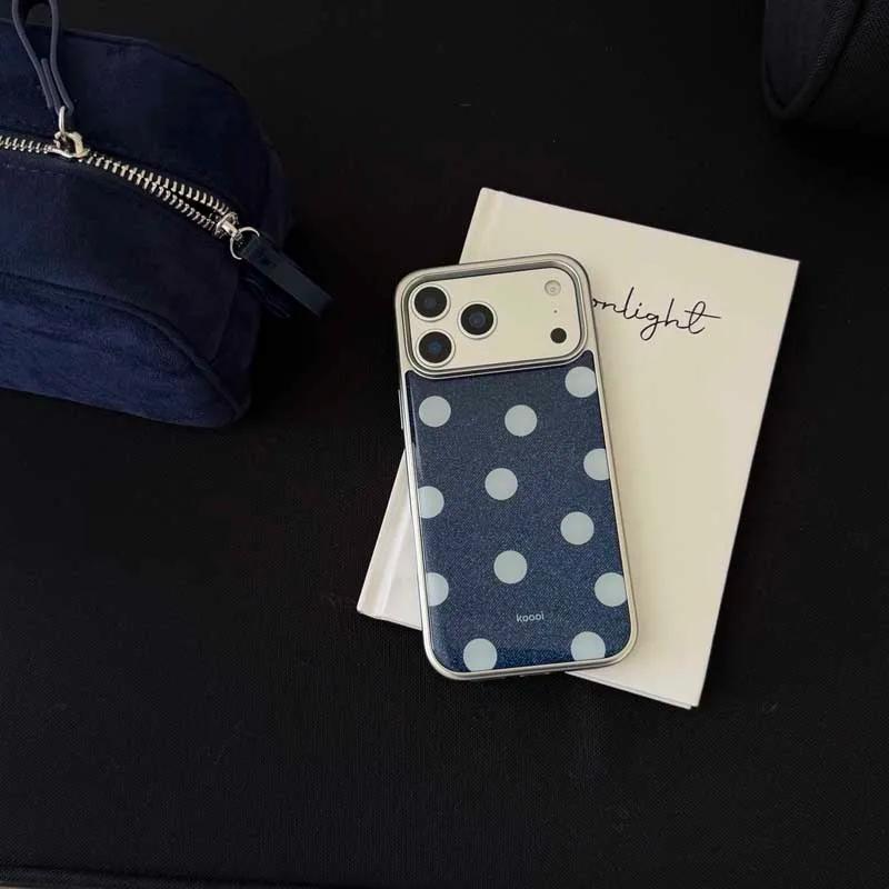 Blue Point Protection Phone Case Pendant For Iphone 17 17Pro 17ProMax 16Pro 13 14 15 16 Pro Max 15Pro 14ProMax Cover Fundas