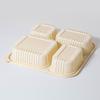 Eco-Friendly 4-Compartment Corn Starch Lunch Containers