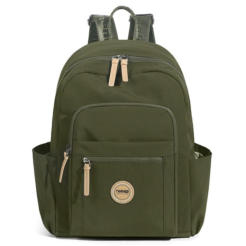 Minimalist Nylon Backpack for Women Large Capacity School Bag Casual Travel Daypack Purse