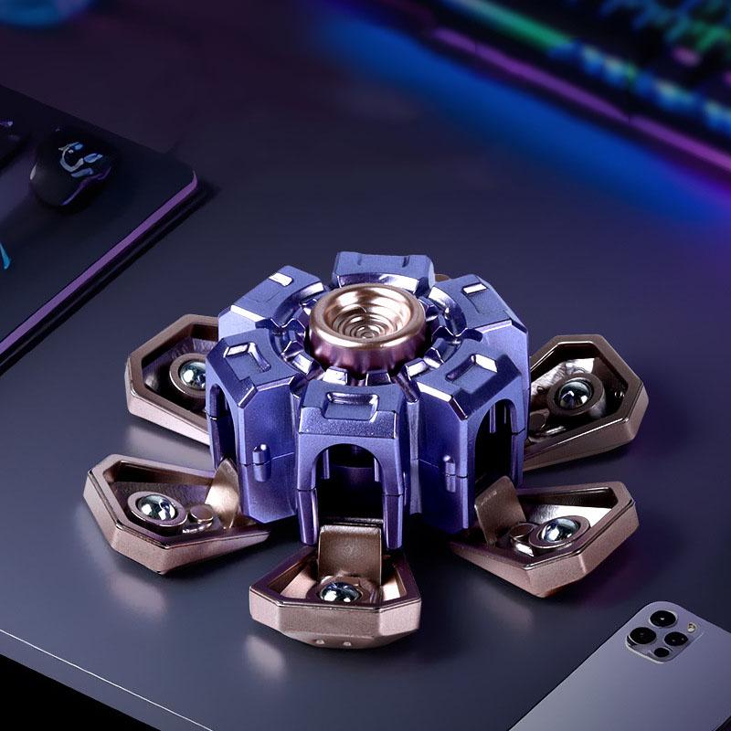 EDC fidget spinner giroscopio de armadura abierta juguetes para aliviar el estrs de adultos juguetes magnticos simples