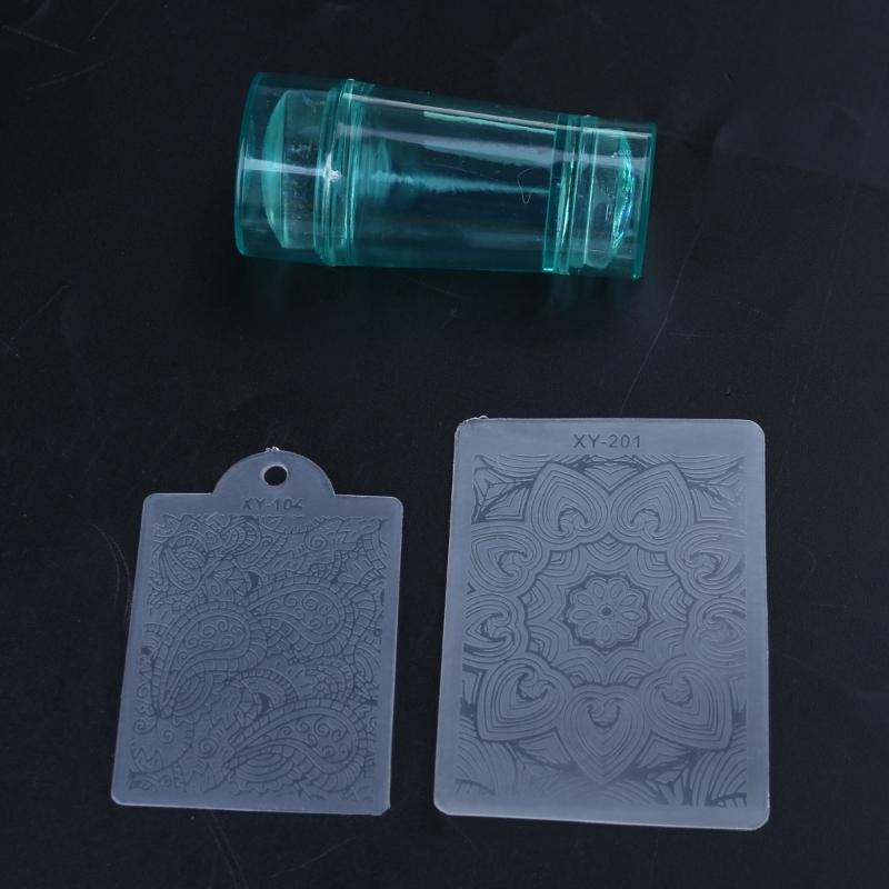 Clear Silicone Nail Stamper Transparent Visible Body French Tip Nails Art Stamping Tools for French Nail Manicure Art