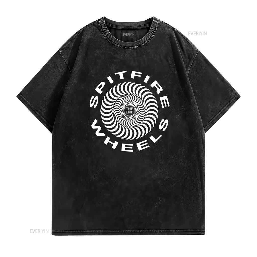 New skateboard wheels Active T Shirt Logo American Funny Size S to 5XL vintage Washed fashion Unisex Stretched Versatile