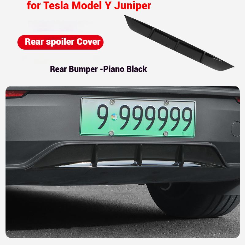 Carbon Fiber Pattern ABS Rear Car Spoiler Protector Guard For Tesla New Model Y Juniper Launch 2025 2026-UP Cover Accessories