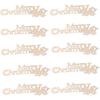 10pcs Christmas Wood Letter Cutouts Merry Christmas Words Slices DIY Crafts Wood Tag for Window Door Party
