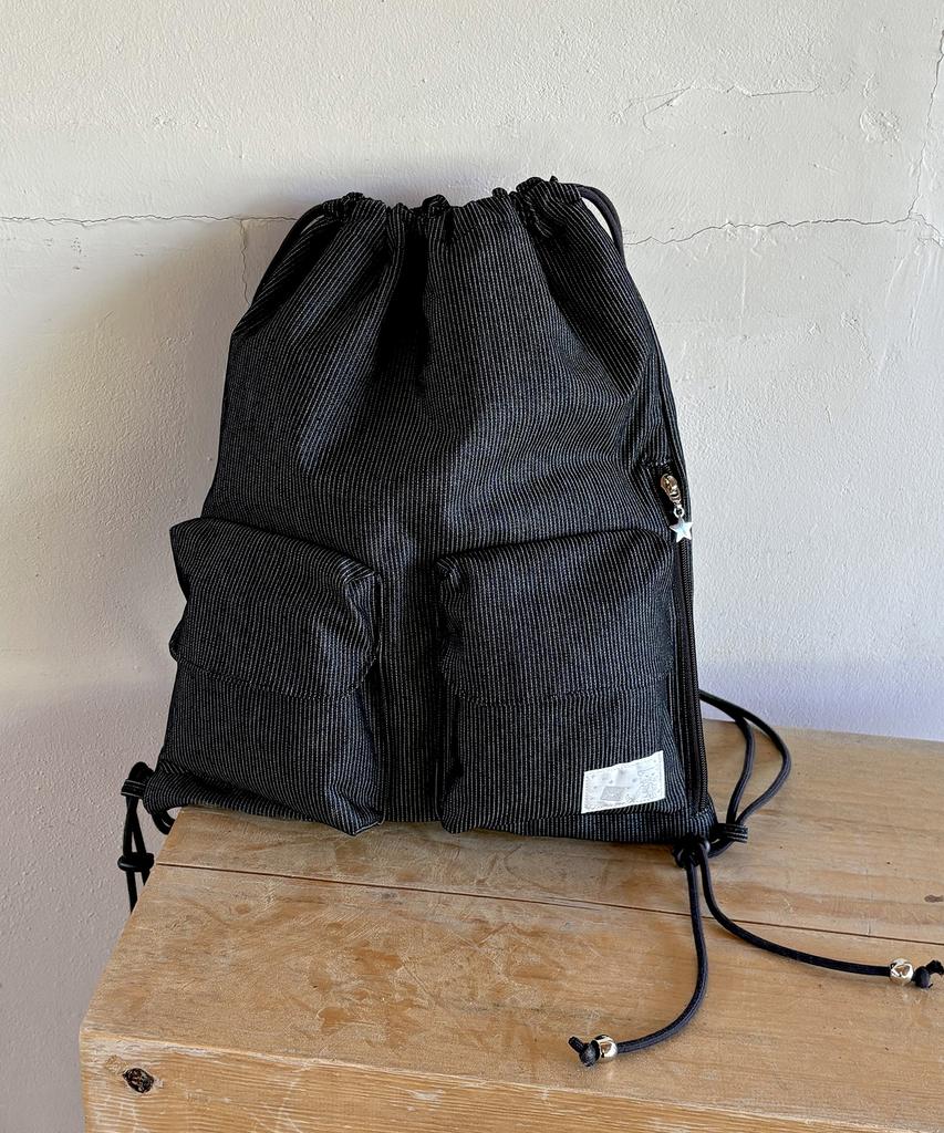 Poie Two Pocket String Bag(Stripe)