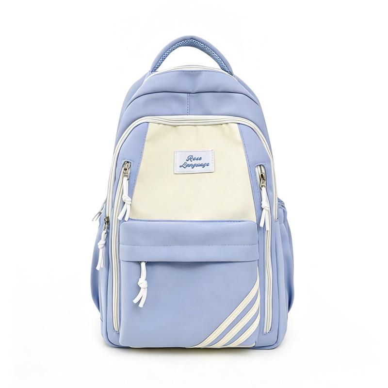 Schoolbag New Female Campus Simple Large Capacity Junior High School High School Student Backpack Leisure Large Capacity Backpack