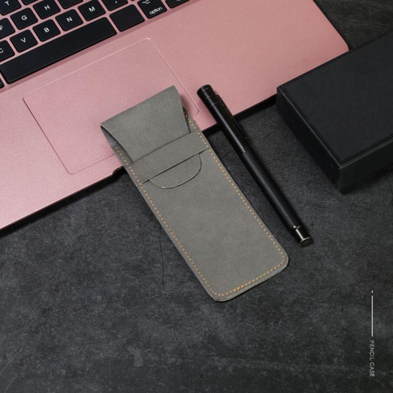 Retro Pen Bag School Pencil Organizers Leather Pencil Case For Erasers Markers Scissors Storage