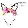 Hair Hoop Flower Decor Bunny Ears Design Headband Cosplay Birthday Photography Props Easter Party Headgear