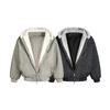Unisex Oversized Hooded Cotton Puffer Jacket Winter Warm Coat Streetwear Casual Outwear