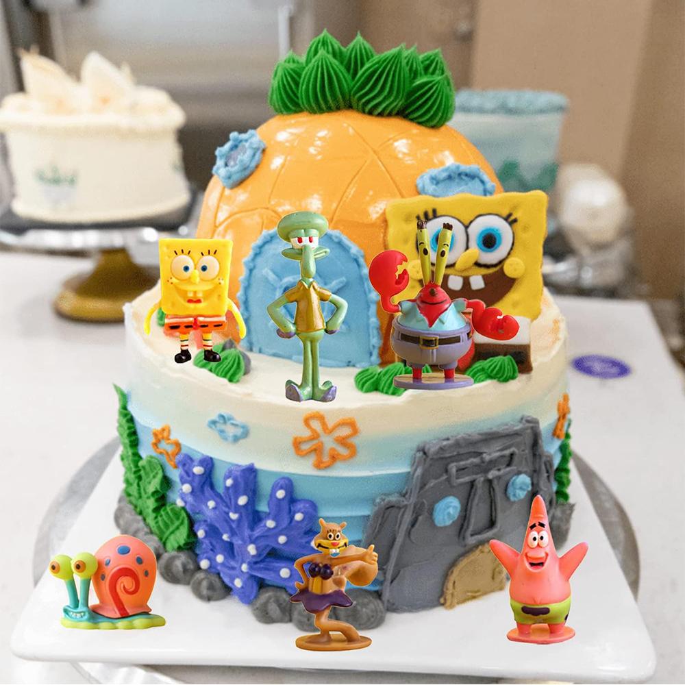 SpongeBob Actiefiguur Cartoon Feestartikelen DIY Decoraties voor Kinderen