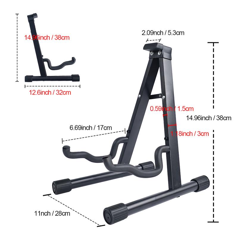Foldable MetaL Guitar Stand Universal for Holder for Acoustic/Electric Guitar Ukulele Violin Banjo