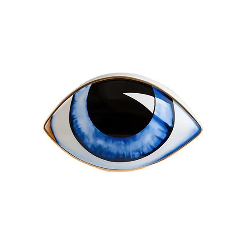 Nordic Style Ceramic Devil's Eye Home Decor Eye Abstract Ornament Sculpture Statues Study Room Abstract Decoration Gift Giving
