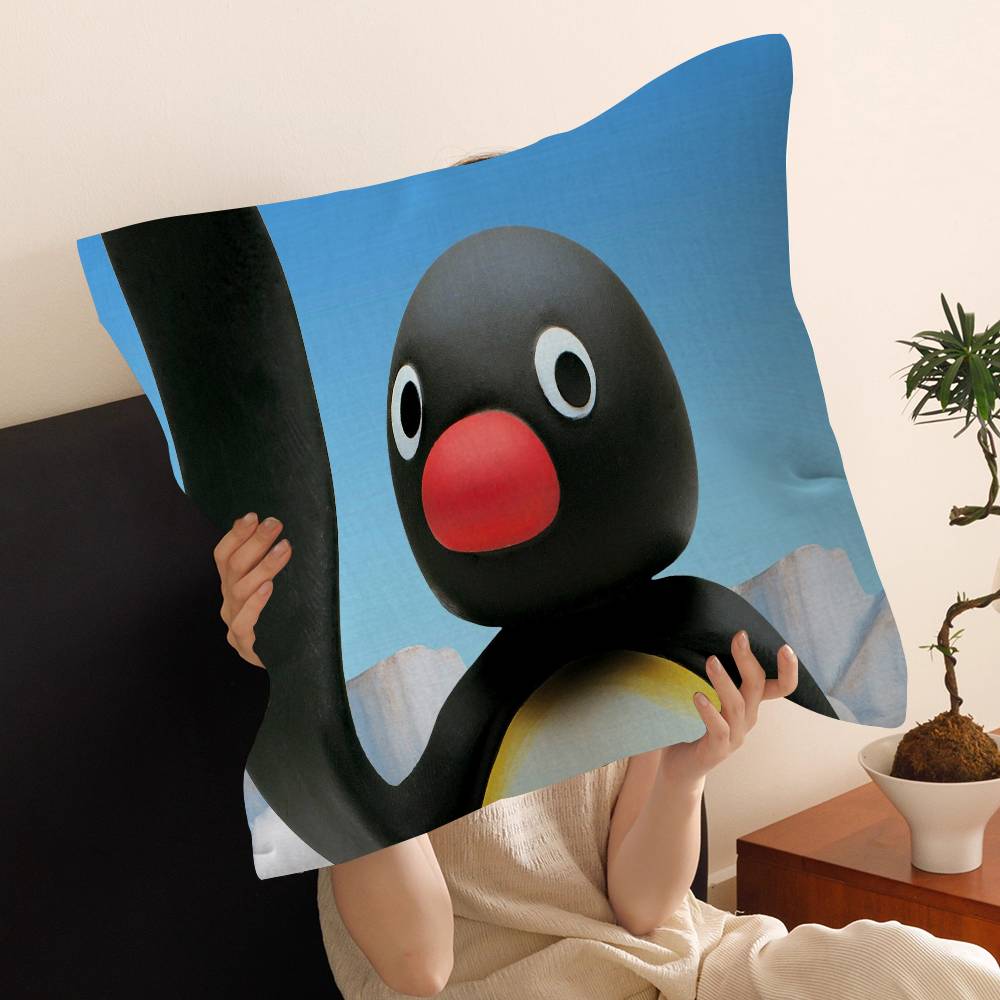 Cartoon P-Pingu P-Penguin Film Personalized picture text home decorative pillows Household Gifts 45x45cm