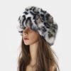 Rabbit Fur Leopard Print Hairband Animal Pattern Faux Fur Hair Band  Winter Hair Accessories