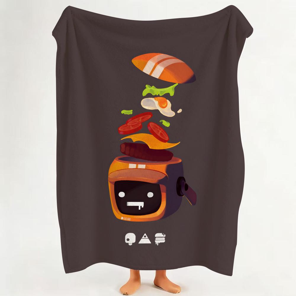 animation L Love D Death R Robots Throw Flannel Throw Blanket Suitable for Sofa Living Room Bedroom