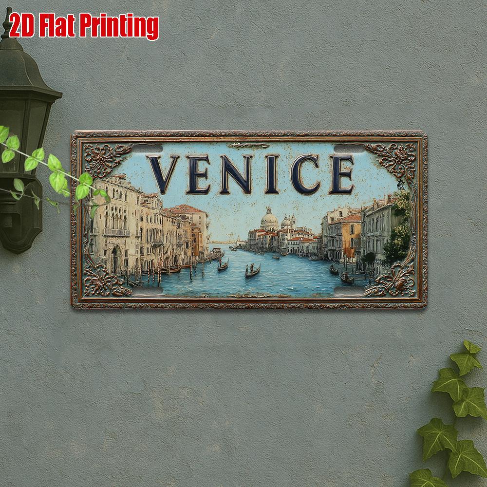 

D Flat D Flat Inch Vintage Metal Aluminum Sign X Windproof Wall Hanging Decor Easy to Hang Durable U 15x30cm(5.9x7.8inch)