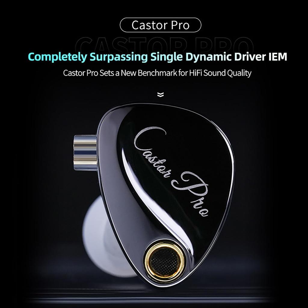 KZ Castor Pro Tunable In-Ear Monitors, HiFi Enhanced Bass In-Ear Headphones, Dual Dynamic Driver Gaming Earphones, IEM Earphones with 2PIN-C Detachabl