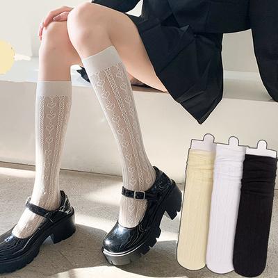 1/S Calf Socks Silk Socks Female Lolita Lolita Stacked Socks Jk Middle Tube Long Socks Ins Stocking