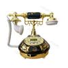 Wired Telephone Home Electroplating Blue Screen Retro Telephone Rural Ceramic Antique Decoration Desktop Crafts